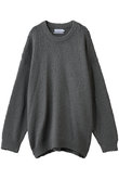 【UNISEX】Cotton Wool Slub Oversized Crew Neck Knit