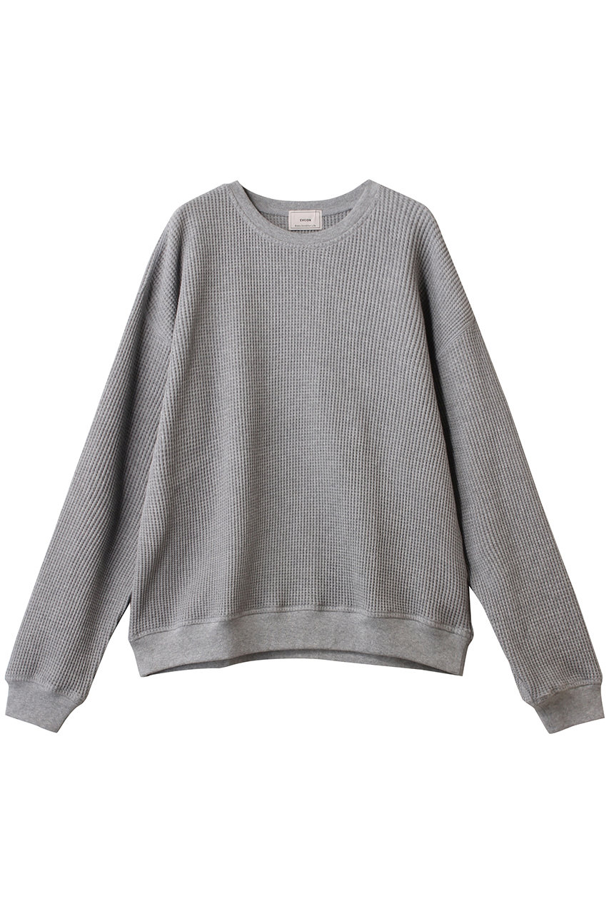 エビコン/EVCONの【UNISEX】WAFFLE CREW NECK/カットソー(GRAY/251-91103)