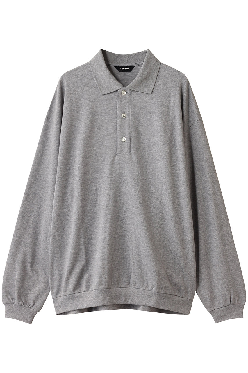 EVCON 【UNISEX】POLO L/S SHIRT ポロシャツ (GRAY, 2) エビコン ELLE SHOP EVCON 【UNISEX】POLO L/S SHIRT ポロシャツ (GRAY, 2) エビコン ELLE SHOP