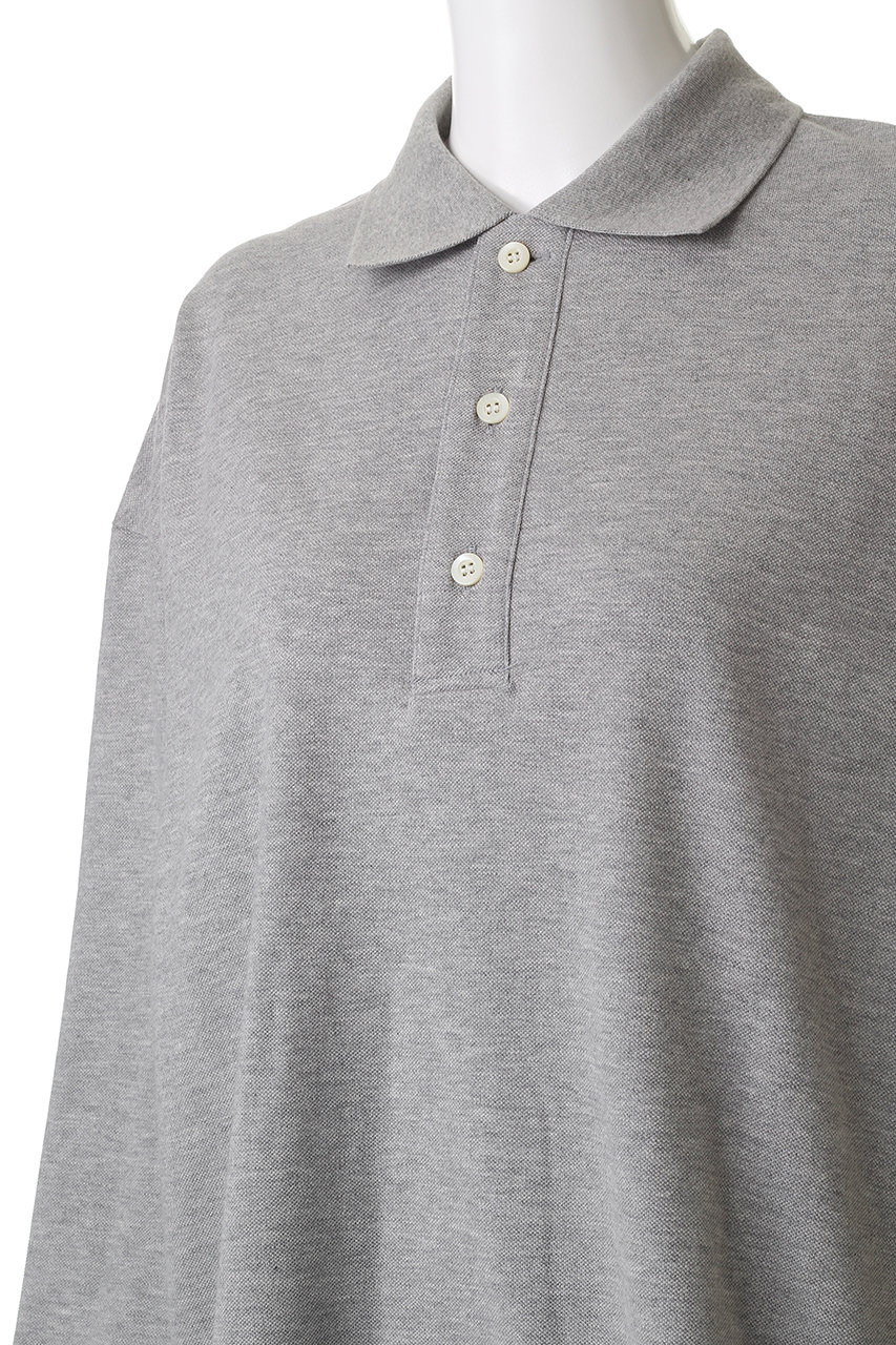 EVCON(エビコン)｜【UNISEX】POLO L/S SHIRT ポロシャツ/GRAY の