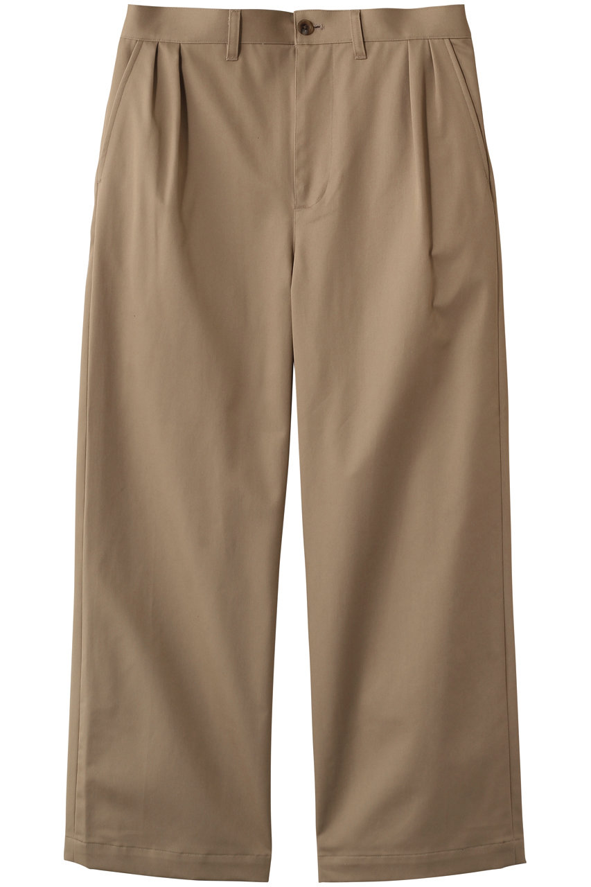 エビコン/EVCONの【UNISEX】2TUCK WIDE COTTON TROUSERS(BEIGE/261-91504)