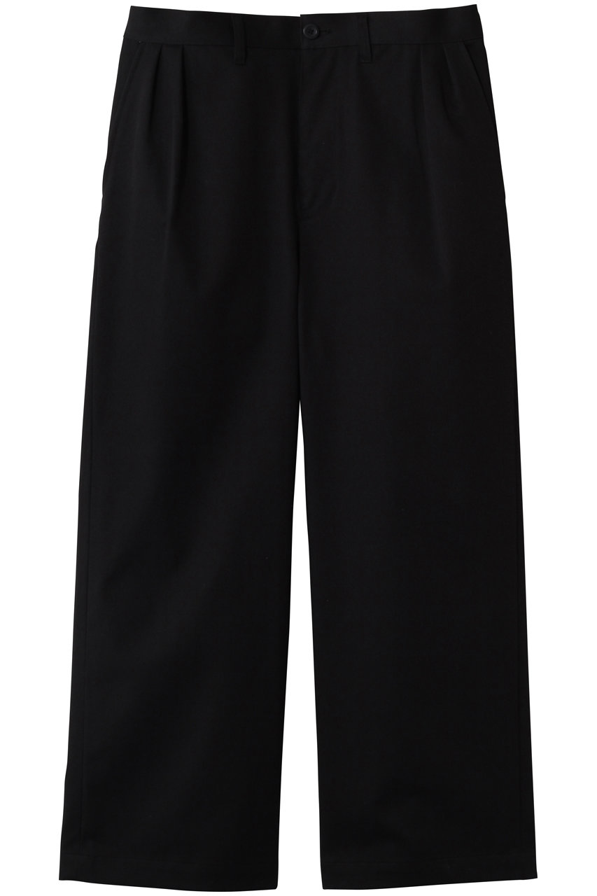 エビコン/EVCONの【UNISEX】2TUCK WIDE COTTON TROUSERS(BLACK/261-91504)