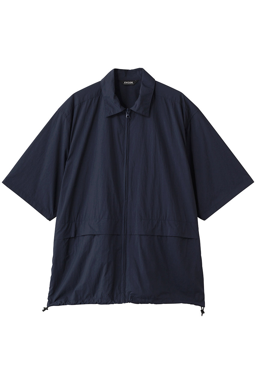 エビコン/EVCONの【UNISEX】LIGHTWEIGHT NYLON S/S SHIRT(NAVY/261-91301)