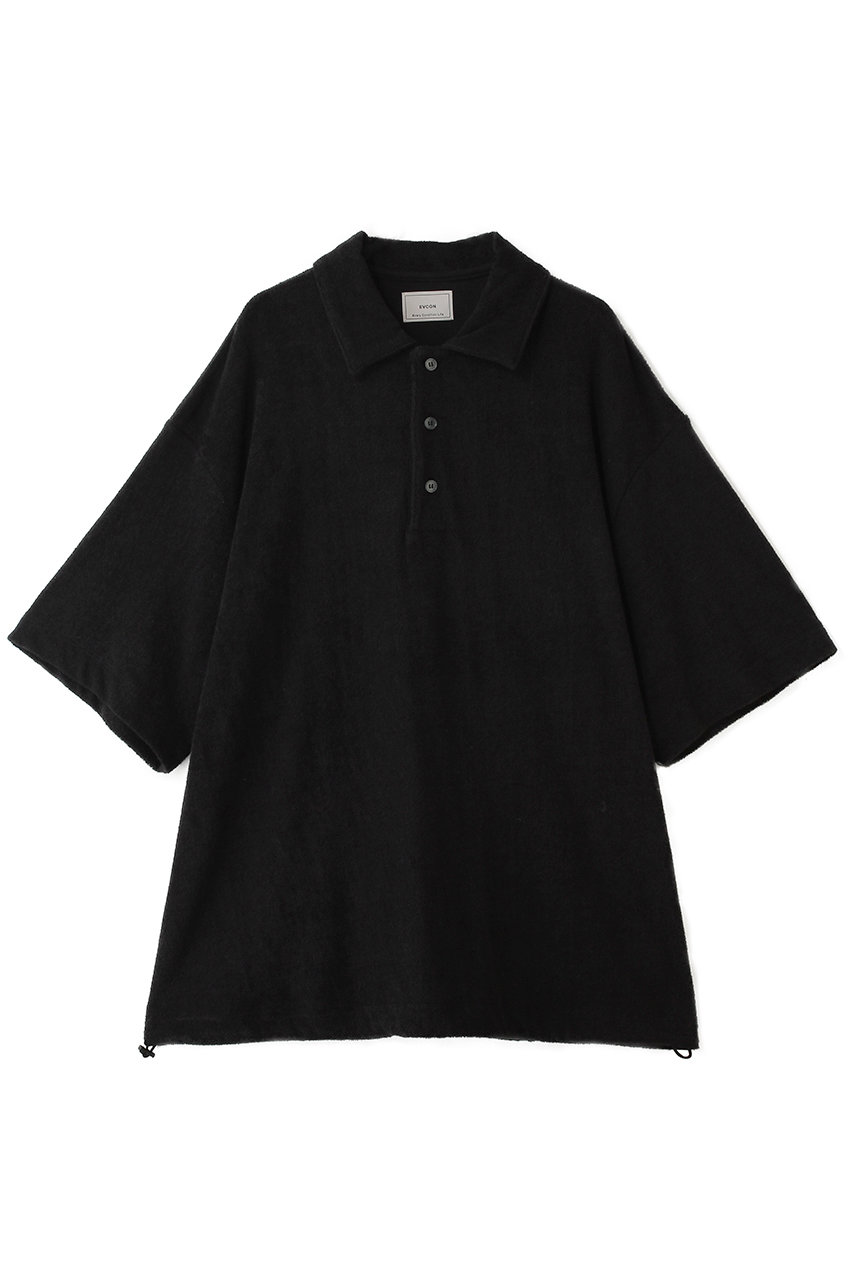 エビコン/EVCONの【UNISEX】PILE POLO S/S TEE(BLACK/261-91101)