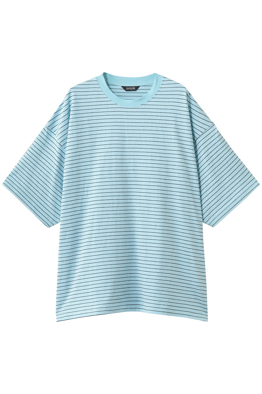 エビコン/EVCONの【UNISEX】BORDER WIDE S/S TEE(SAX/261-91109A)