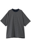 【UNISEX】MERCERIZATION BORDER WIDE S/S TEE