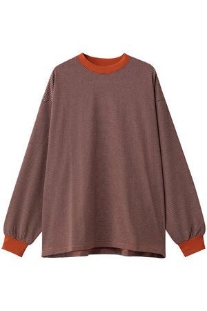 エビコン/EVCONの【UNISEX】MERCERIZATION BORDER WIDE L/S TEE(110100/110103)