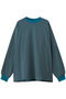 【UNISEX】MERCERIZATION BORDER WIDE L/S TEE エビコン/EVCON BLUE