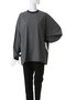 【UNISEX】MERCERIZATION BORDER WIDE L/S TEE エビコン/EVCON