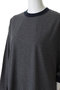 【UNISEX】MERCERIZATION BORDER WIDE L/S TEE エビコン/EVCON