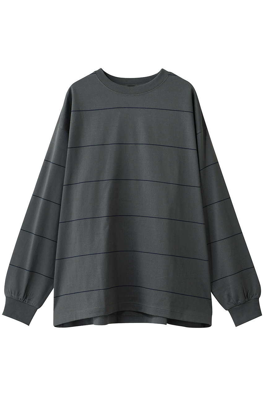 エビコン/EVCONの【UNISEX】BORDER WIDE L/S TEE(GRAY/263-91106)