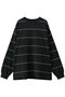 【UNISEX】BORDER WIDE L/S TEE エビコン/EVCON BLACK