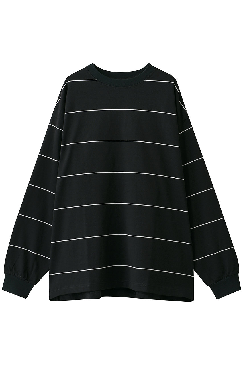 エビコン/EVCONの【UNISEX】BORDER WIDE L/S TEE(BLACK/263-91106)