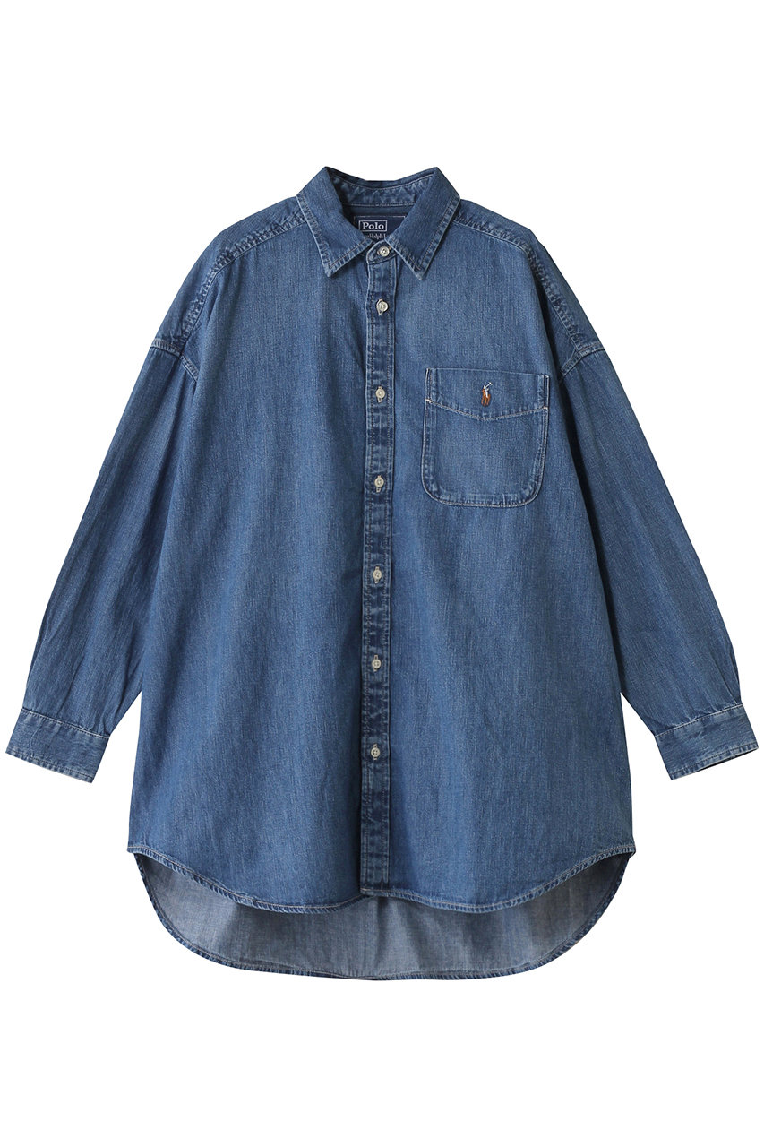 RALPH LAUREN 【POLO RALPH LAUREN】オーバーサイズ デニム シャツ (ゴルフィトウオッシュ, M) ラルフ ローレン ELLE SHOP RALPH LAUREN 【POLO RALPH LAUREN】オーバーサイズ デニム シャツ (ゴルフィトウオッシュ, M) ラルフ ローレン ELLE SHOP