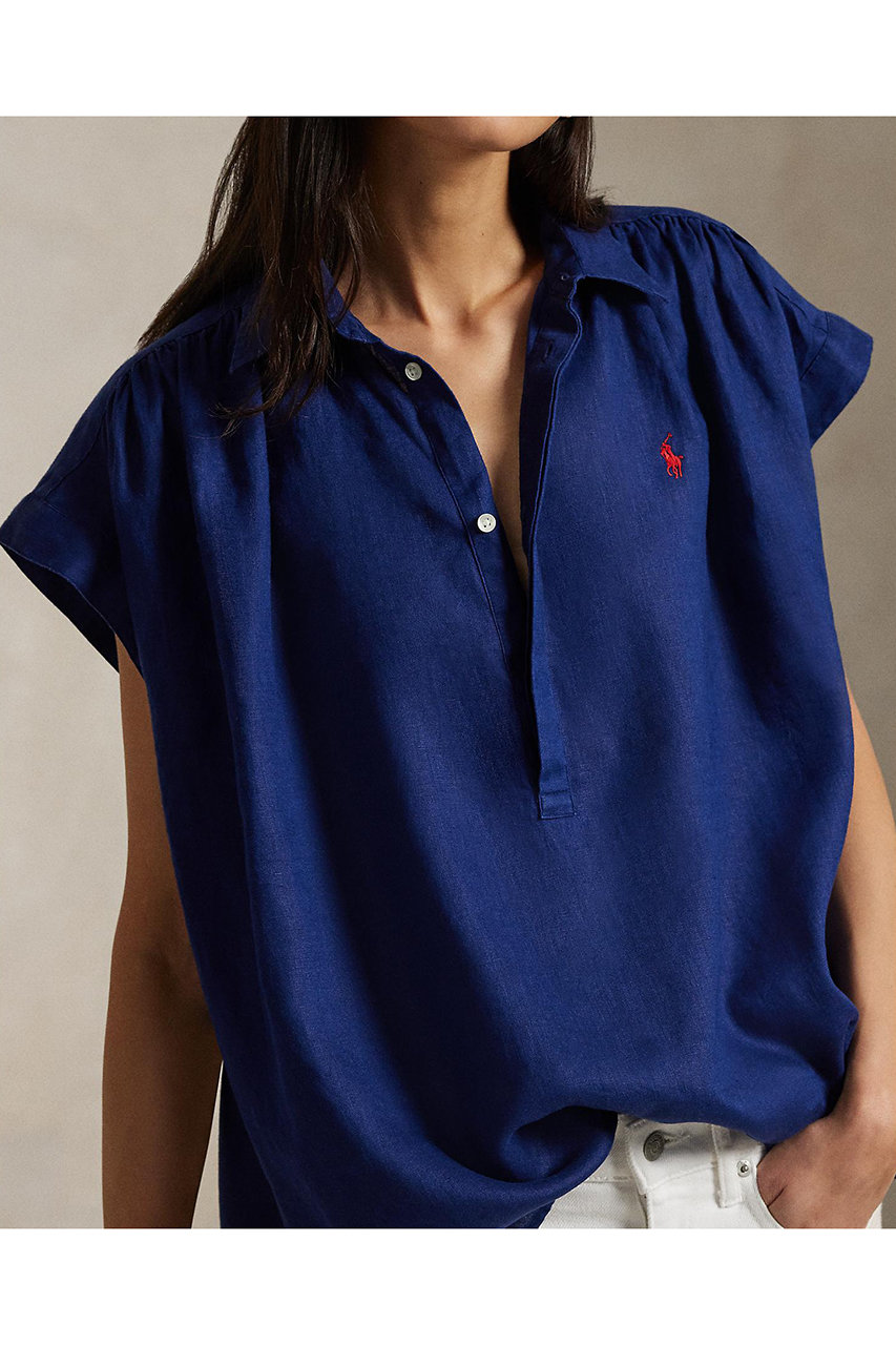 POLO RALPH LAUREN リネン ポップオーバー シャツ セール】リネン ポップオーバー シャツ（シャツ/ブラウス