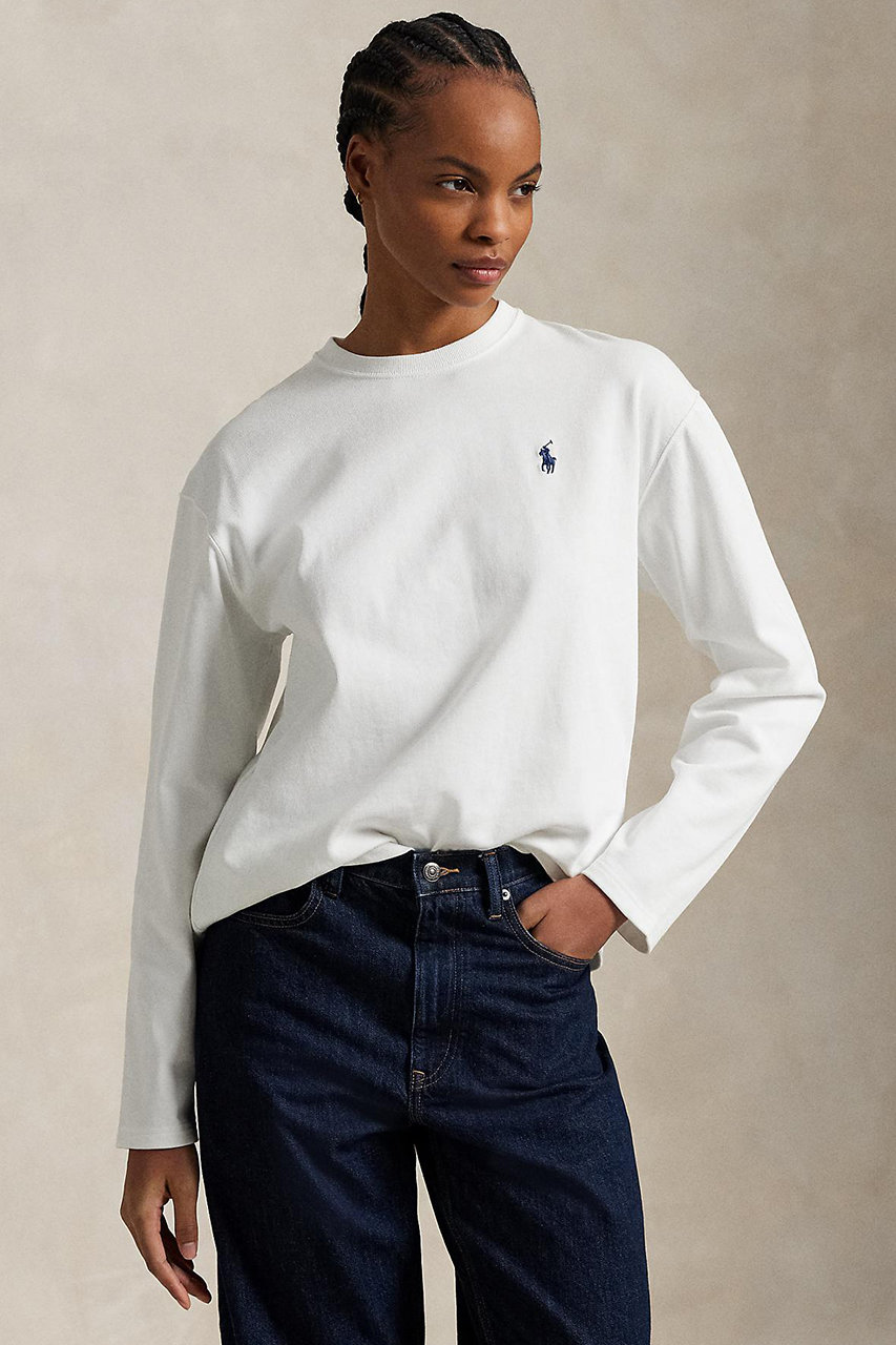 Ralph Lauren ポニー ロゴ 長袖 コットン Tシャツ Jersey Long POLO RALPH LAUREN ポロ ラルフローレン Tシャツ 長袖 メンズ