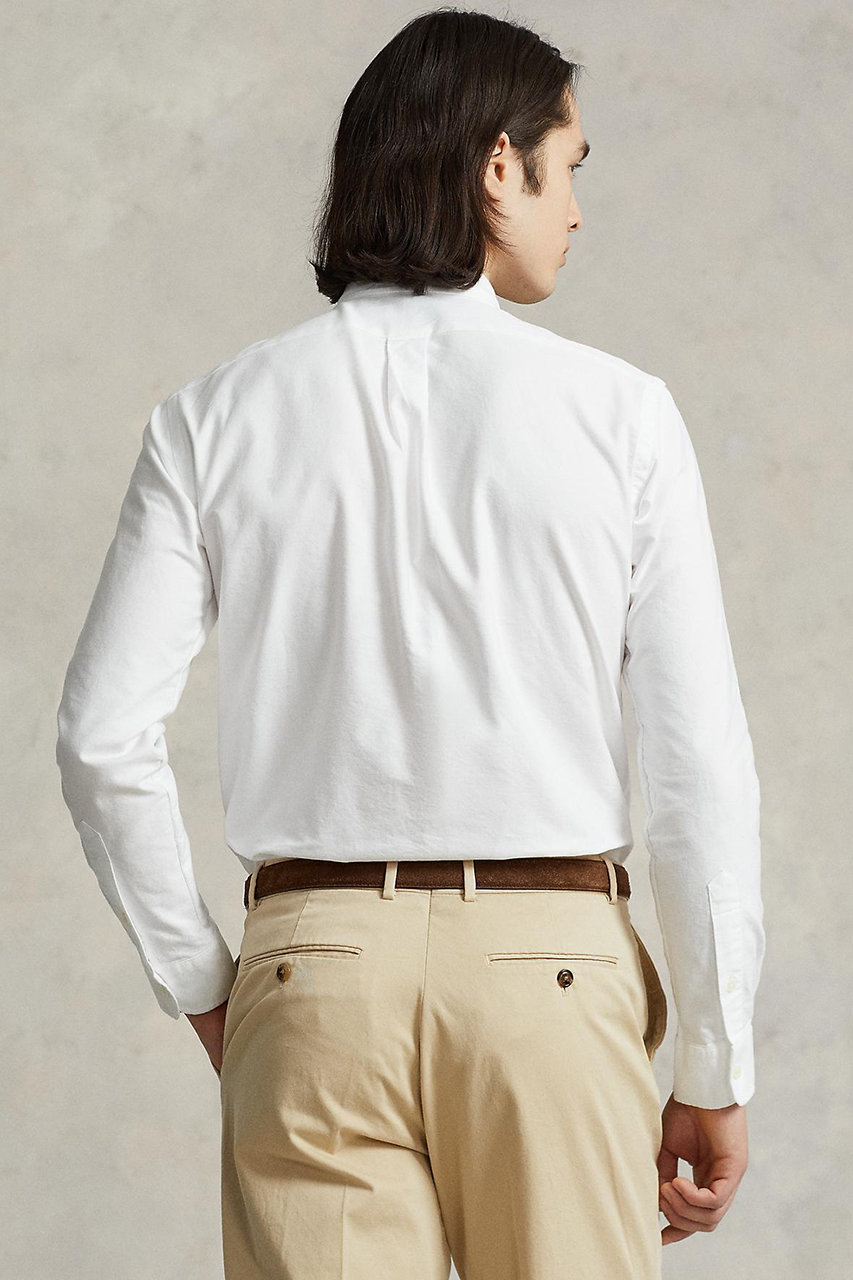 ラルフローレン オックスフォードシャツ ホワイト ロゴ刺繍 カスタムフィット POLO RALPH LAUREN『カスタムフィット ボタンダウン