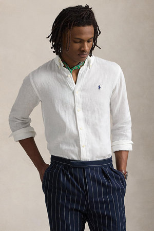 ラルフ ローレン/RALPH LAURENの【MEN】【POLO RALPH LAUREN】カスタム フィット リネン シャツ(110400/110403)