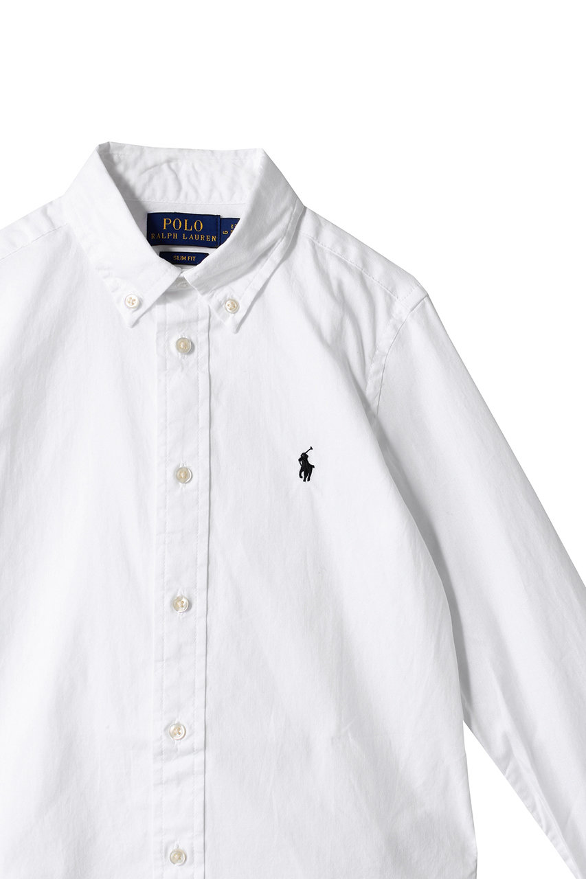POLO Ralph Lauren コットンシャツ M ホワイト LAUREN RALPH ブラウス シャツ リラックスド フィット