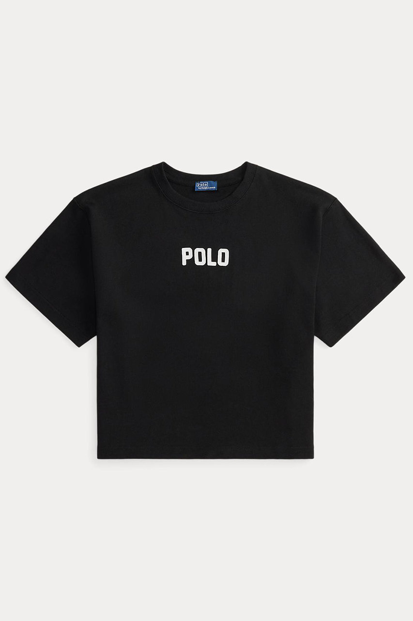 RALPH LAUREN 【POLO RALPH LAUREN】ロゴ コットン ジャージー クルーネック Tシャツ (ブラック, M) ラルフ ローレン ELLE SHOP RALPH LAUREN 【POLO RALPH LAUREN】ロゴ コットン ジャージー クルーネック Tシャツ (ブラック, M) ラルフ ローレン ELLE SHOP