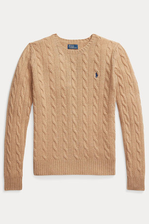 ラルフ ローレン/RALPH LAURENの【POLO RALPH LAUREN】ケーブル ウールカシミヤ クルーネック セーター(110300/110301)