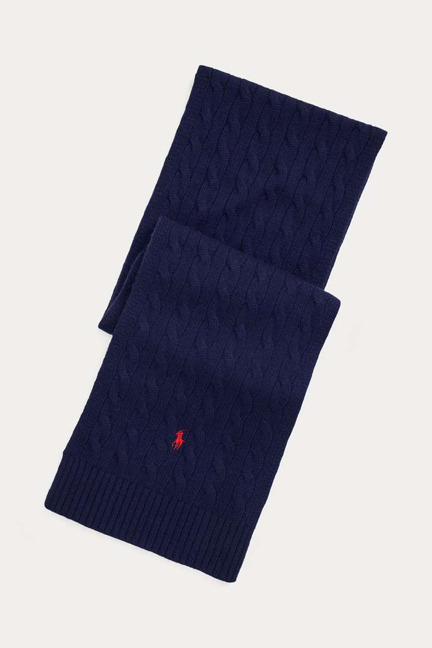 【UNISEX】【POLO RALPH LAUREN】ケーブルニット ウールブレンド マフラー