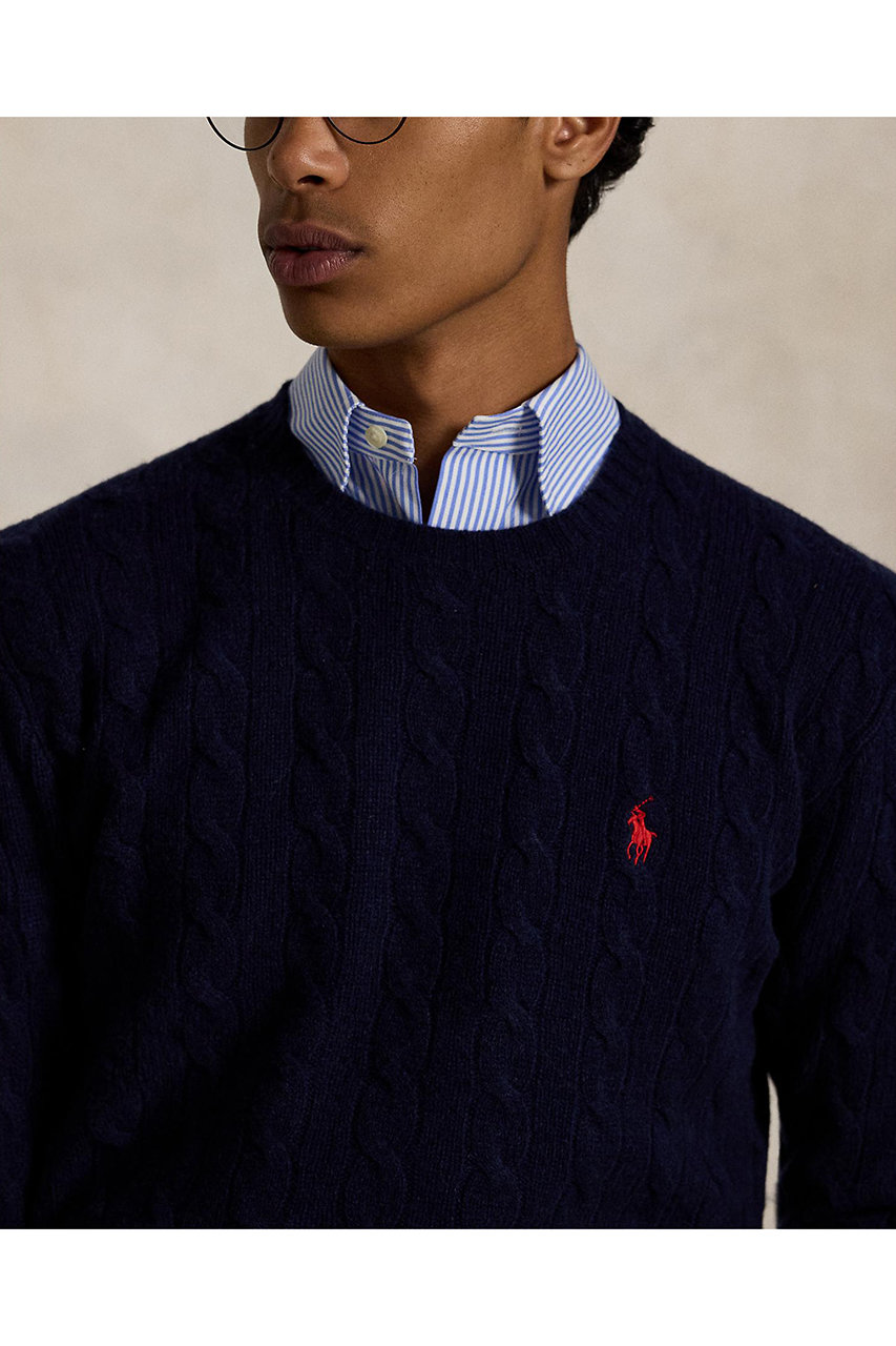 Ralph Lauren ブラックレーベル カシミヤ100%ケーブルニット ケーブルニット ウールカシミヤ セーター （ニット・セーター