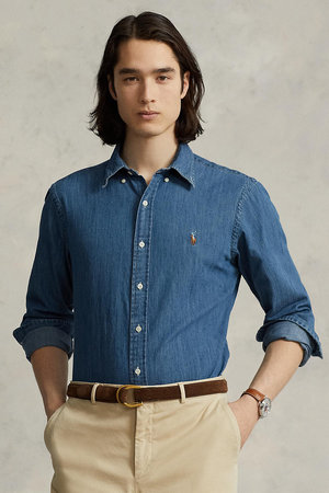 ラルフ ローレン/RALPH LAURENの【MEN】【POLO RALPH LAUREN】カスタムフィット デニム シャツ(110400/110403)