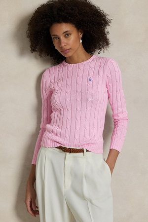 ラルフ ローレン/RALPH LAURENの【POLO RALPH LAUREN】ケーブルニット コットン クルーネック セーター(110300/110301)