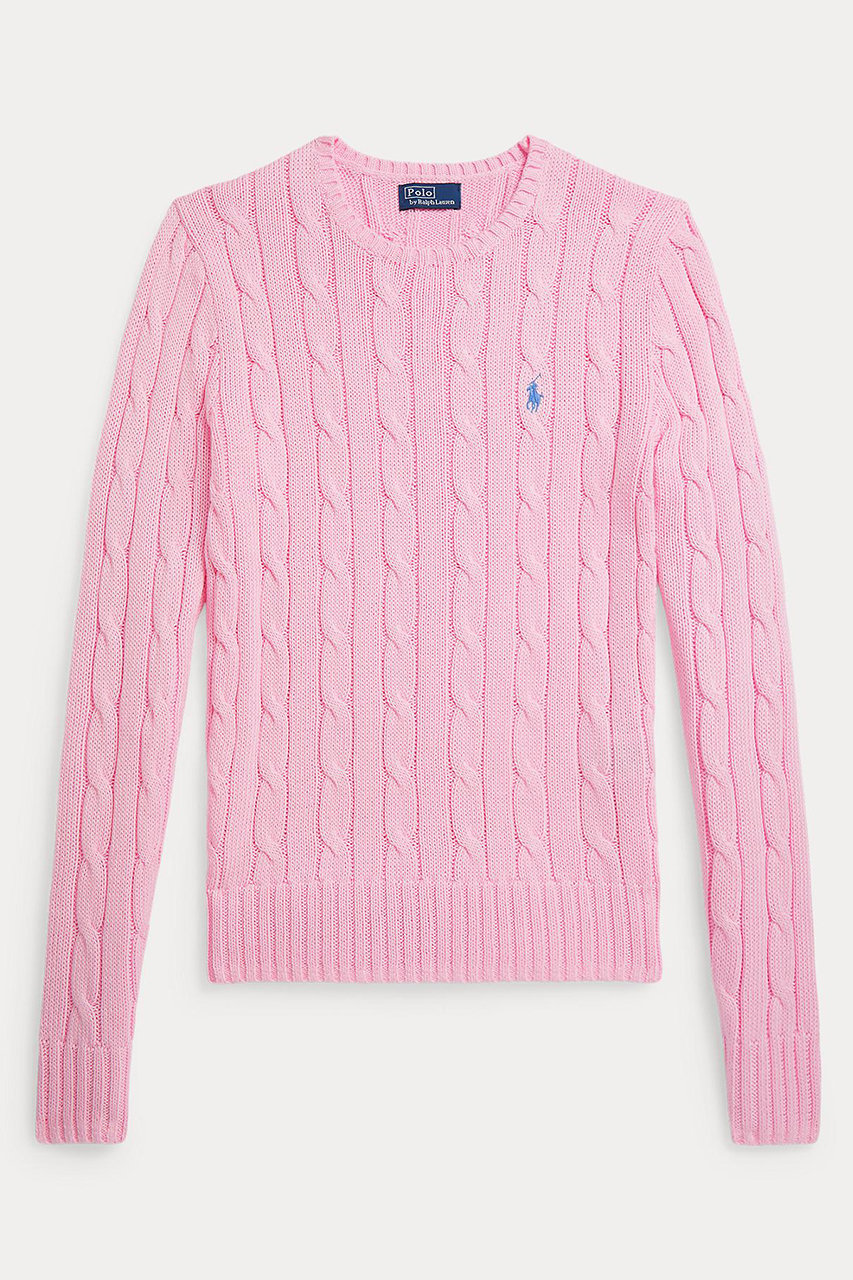 ラルフ ローレン/RALPH LAURENの【POLO RALPH LAUREN】ケーブルニット コットン クルーネック セーター(ピンク/WMPOSWENC021227)