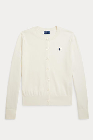 ラルフ ローレン/RALPH LAURENの【POLO RALPH LAUREN】コットン クルーネック カーディガン(110300/110303)