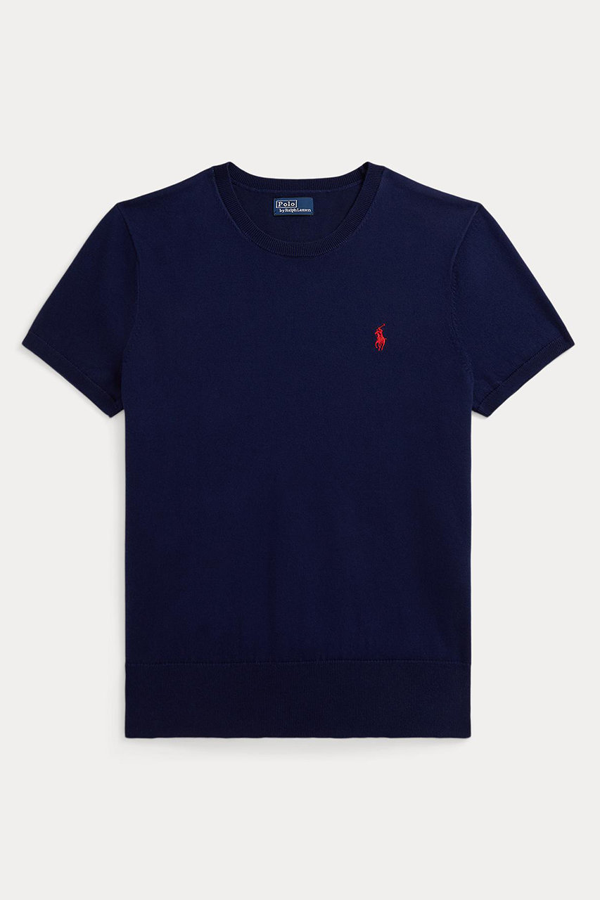 ラルフ ローレン/RALPH LAURENの【POLO RALPH LAUREN】ショートスリーブ クルーネック セーター(ネイビー/WMPOSWENC021394)