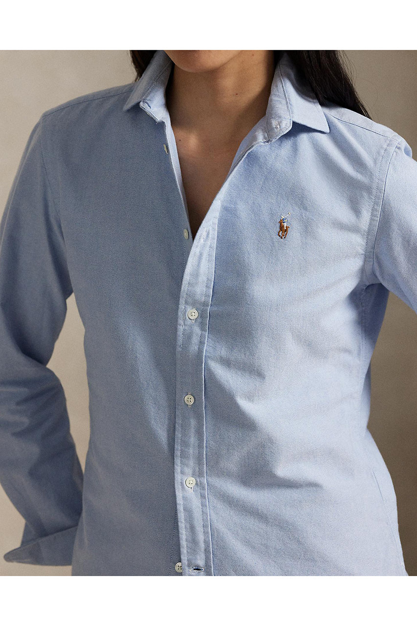 美品　RALPH LAUREN ラルフローレン　オックスフォード　シャツ　ブルー POLO RALPH LAUREN（ポロ・ラルフローレン） シャツ クラシック