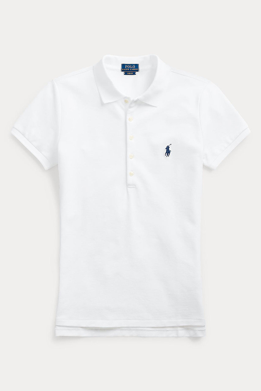 ラルフ ローレン/RALPH LAURENの【POLO RALPH LAUREN】スリム フィット ストレッチ ポロシャツ(ホワイト/WMPOKNINCU20251)