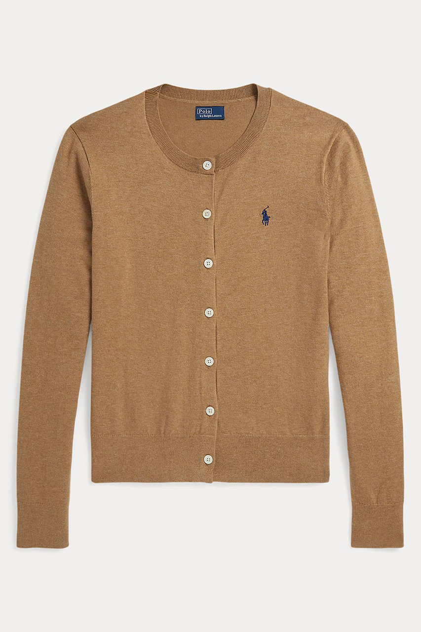 ラルフ ローレン/RALPH LAURENの【POLO RALPH LAUREN】コットン クルーネック カーディガン(キャメル/WMPOSWENDW20479)
