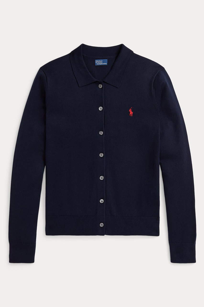 ラルフ ローレン/RALPH LAURENの【POLO RALPH LAUREN】ポロカラー ボタンド カーディガン(ネイビー/WMPOSWENDW20522)