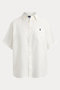 【POLO RALPH LAUREN】オーバーサイズ フィット リネン ショートスリーブ シャツ ラルフ ローレン/RALPH LAUREN ホワイト
