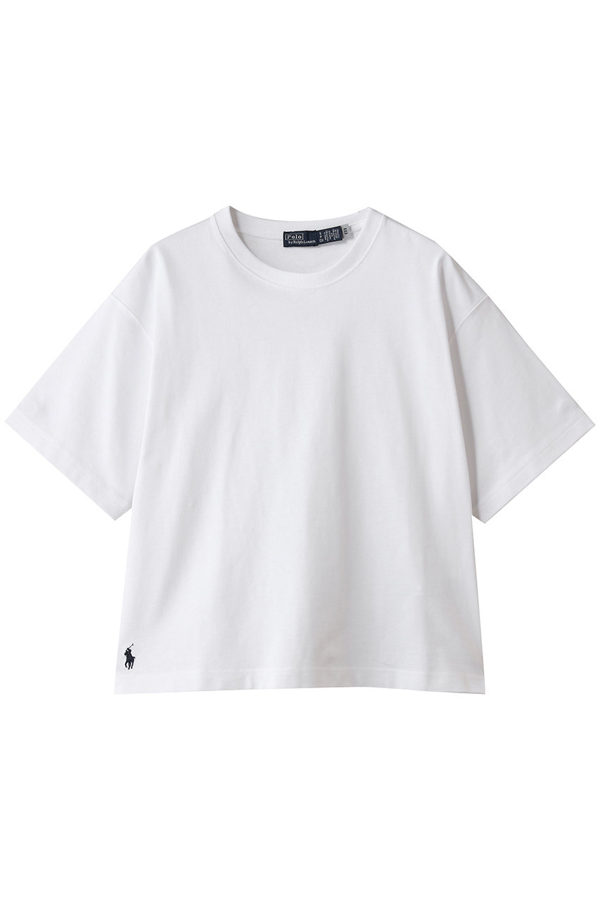 ラルフ ローレン/RALPH LAURENの【POLO RALPH LAUREN】コットン ジャージー クロップド クルーネック Tシャツ(ホワイト/WMPOKNINCU21069)