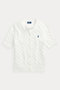【POLO RALPH LAUREN】ケーブルニット コットン ショートスリーブ カーディガン ラルフ ローレン/RALPH LAUREN ホワイト