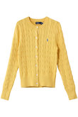 【POLO RALPH LAUREN】ケーブルニット コットン クルーネック カーディガン
