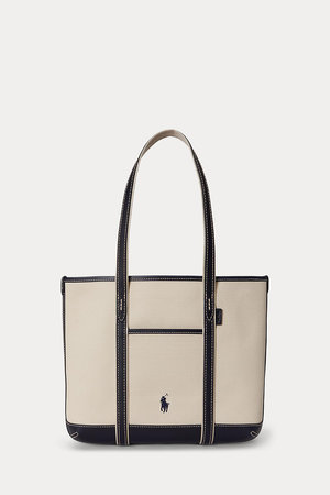 ラルフ ローレン/RALPH LAURENの【POLO RALPH LAUREN】コットン キャンバス スモール ショッパー トート(120200/120201)