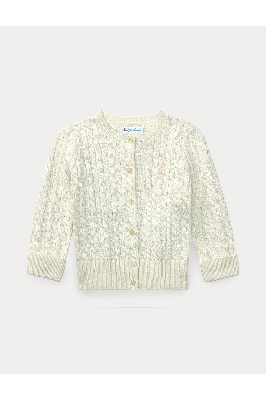 ラルフ ローレン/RALPH LAURENの【KIDS】【POLO RALPH LAUREN】ケーブルニット コットン カーディガン(ナチュラル/CWPOSWEF6820041)