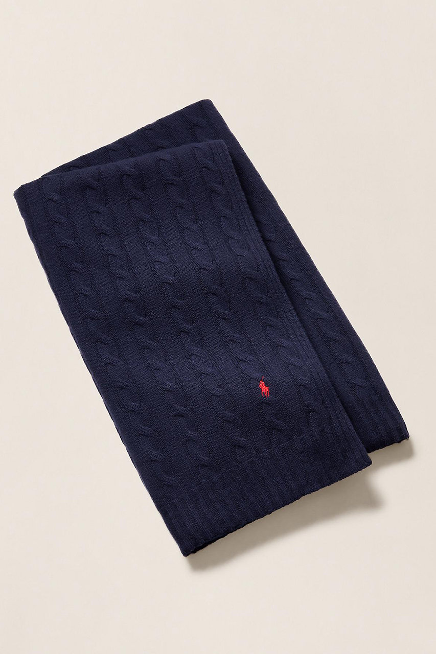 ラルフ ローレン/RALPH LAURENの【Ralph Lauren Home】Wilton ハーフ ブランケット(ネイビー/HMRLBEDHR223327)