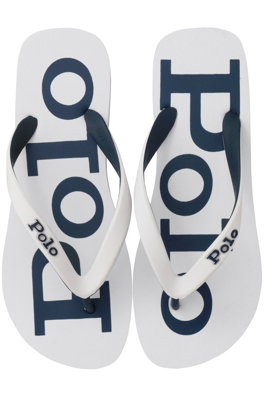 ラルフ ローレン/RALPH LAURENの【MEN】【POLO RALPH LAUREN】ボルト ロゴ フリップフロップ(ホワイト/MAPOFTW0B020048)