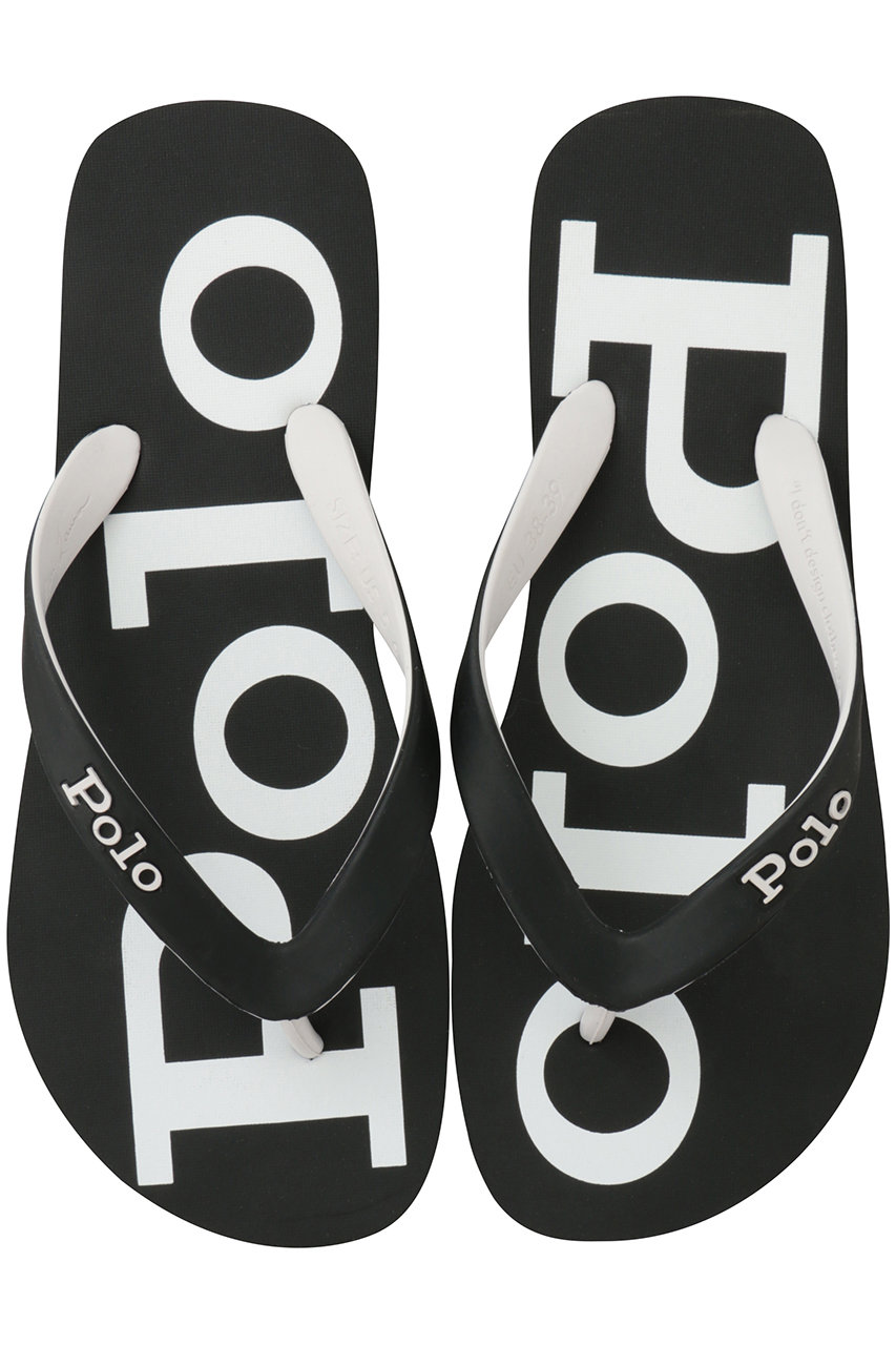 ラルフ ローレン/RALPH LAURENの【MEN】【POLO RALPH LAUREN】ボルト ロゴ フリップフロップ(ブラック/MAPOFTW0B020048)