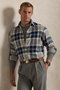 【MEN】【POLO RALPH LAUREN】カスタム フィット チェック ブラッシュド フランネル シャツ ラルフ ローレン/RALPH LAUREN
