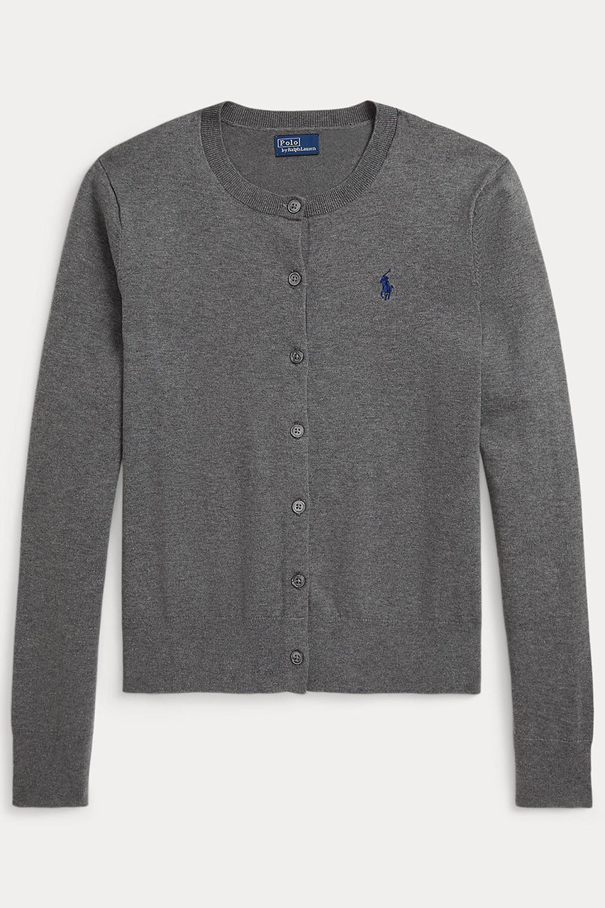 ラルフ ローレン/RALPH LAURENの【POLO RALPH LAUREN】コットン クルーネック カーディガン(グレー/WMPOSWENDW20477)