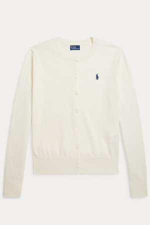 ラルフ ローレン/RALPH LAURENの【POLO RALPH LAUREN】コットン クルーネック カーディガン(110300/110303)