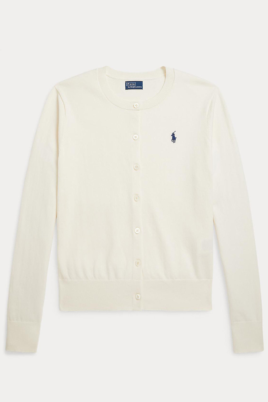 ラルフ ローレン/RALPH LAURENの【POLO RALPH LAUREN】コットン クルーネック カーディガン(クリーム/WMPOSWENDW20477)