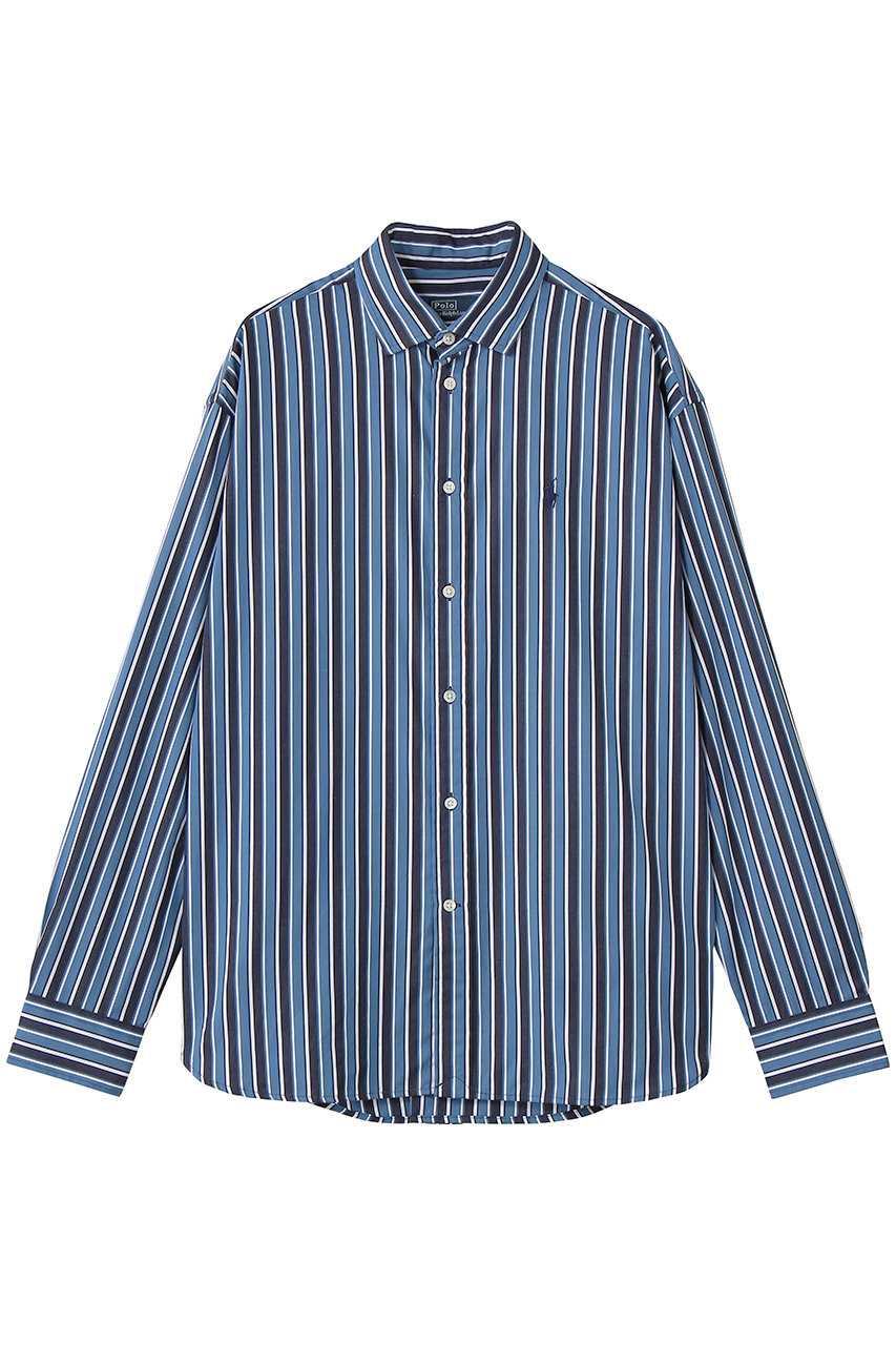 ラルフ ローレン/RALPH LAURENの【POLO RALPH LAUREN】リラックス フィット ストライプド コットン シャツ(ブルーマルチ/WMPOSHTNDN20314)